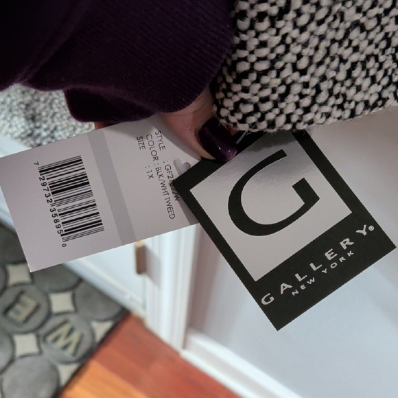 Gallery Black and White Women's Trench Coat - Picture 2 of 7